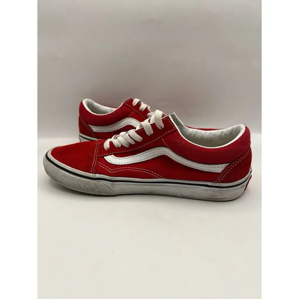 Vans Old Skool Red Sneakers Women Size 7 Men Size 5.5